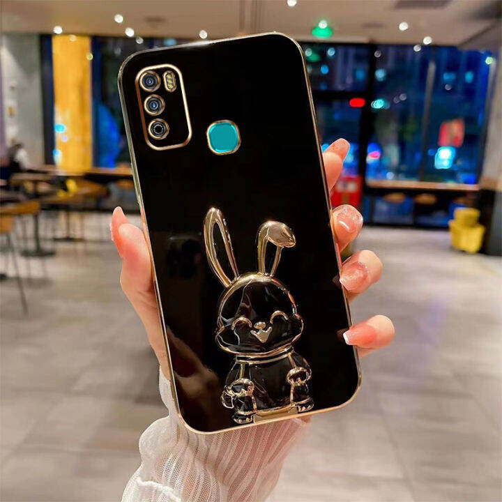 andyh-new-design-for-infinix-hot9-play-x680-x680b-x680c-case-luxury-3d-stereo-stand-bracket-smile-rabbit-electroplating-smooth-phone-case-fashion-cute-soft-case