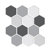 Hexagon Tile Peel And Stick Adhesive Wall Tiles Stick on Backsplash Wall Sticker 3D Backsplash Tile Environmentally Friendly Stylish for Bakery TV Background gaudily