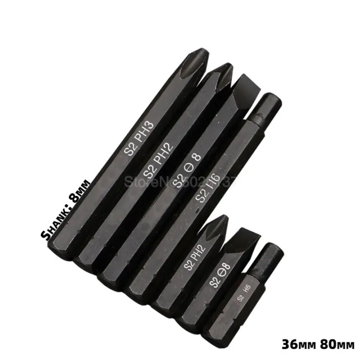 1pcs 8mm Shank S2 Cross Impact Electric Screwdriver Bits Set