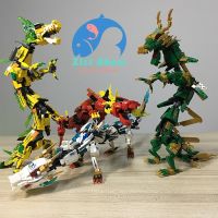 HOT!!!∈♕◇ pdh711 LEYU 2in1 Ninjago Dragon Building Blocks City Ninja Wars Lloyds Dragon Mech Brick Membina mainan Toys For Kids