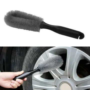 1PC Wheel Rim Cleaning Brush Long Soft Bristle Car Wheel Brush Rim Tire  Detail Brush Multipurpose Use For Cleaning Wheels