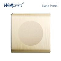 Wallpad มีอินดิเคเตอร์ Led สวิทช์ไฟติดผนังแบบสุ่มปลั๊กไฟติดผนังแผงสีทอง Pc แผง Brused สำหรับบ้าน