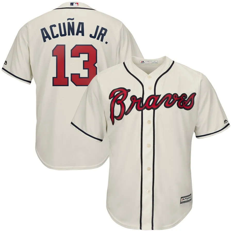 Ronald Acuna Jr. Men's Atlanta Braves Home Jersey - White Authentic