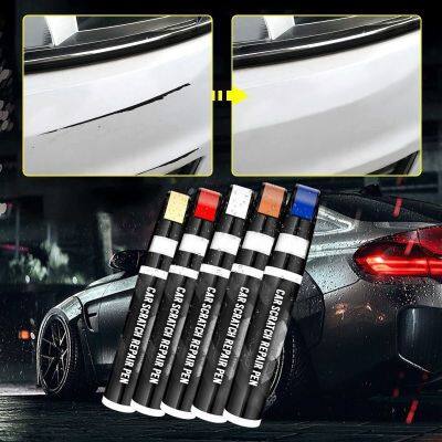 【LZ】✥▪  Car Scratch Repair Pen Brush Waterproof Paint Marker Pen Car Tyre Tread Care Automotive Maintain Black White Red Silver