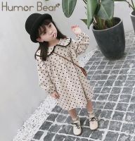 Humor Bear Baby Girls Dress Polka Dot Doll Collar Party Princess Dress 2022 Spring Autumn nd New Toddler Girl Dress 3-7Y