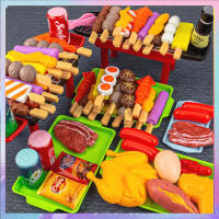 35PCS ครัวของเล่นจำลองสำหรับเด็กเล็กเด็กหญิงเด็กชายเครื่องครัว BBQ Pretend เล่นทำอาหาร Miniature อาหารเด็กชุดบาร์บีคิวของเล่นเพื่อการศึกษา