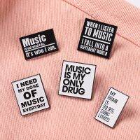 Cool Quotes เกี่ยวกับเพลง Enamel Pins ต้องการเพลงทุกวันเข็มกลัดกระเป๋าหมวก Lapel Pin Badge ผู้ชายผู้หญิงเครื่องประดับของขวัญสำหรับคนรักดนตรี