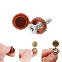 100Pcs Practical Hinged Plastic Screw Fold Snap Protective Cap Button Nuts Cover Bolts Protect Furniture Exterior Decor Hardware