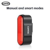 ✾ஐ◐ Bicycle Smart Brake Sensing Rear Light IP66 Waterproof MTB Road Bike Taillight USB Night Cycling Safety Lamp 6 Lighting Modes