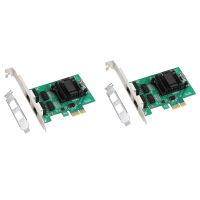 2X 2-Port Gigabit PCIe Network Card 1000M Dual Ports PCI Express Ethernet Adapter with 82571EB LAN NIC Card for Windows