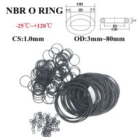 10pcs NBR O Ring segel minyak gasket ketebalan CS 1mm OD 3.2 72 mm Mobil karet nitril bentuk bulat anti korosi mesin cuci