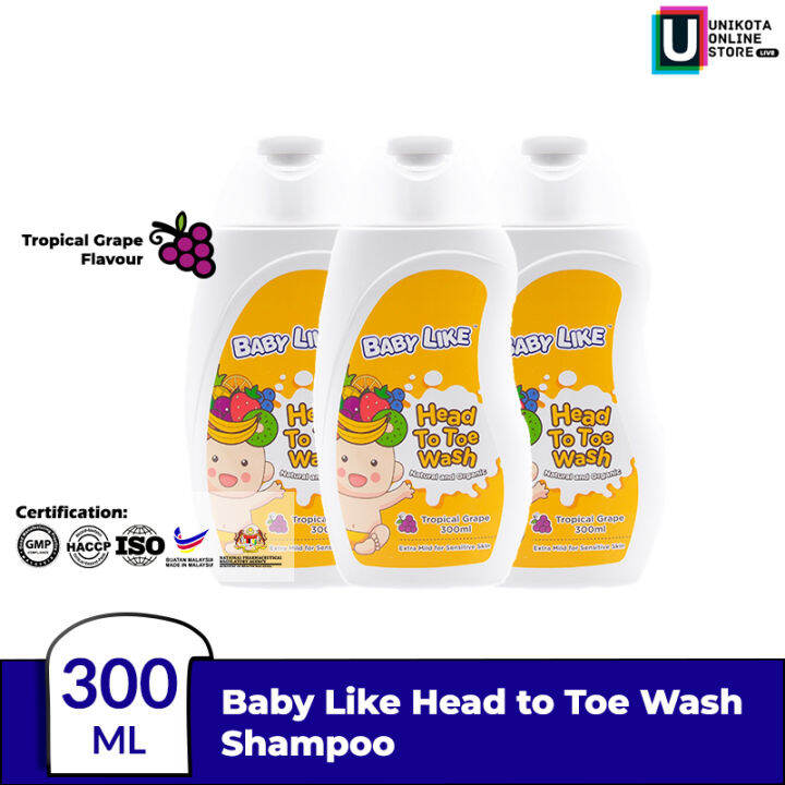 Baby Like Tropical Grape Head to Toe Shampoo 300ml Lazada