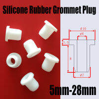 1-10PCS 5 มม.-28 มม.สีขาว Hollow ยางซิลิโคน Snap-on Grommet ปลั๊กแหวนปะเก็นสายไฟสายไฟป้องกัน Bush Seal Stopper-sharse385