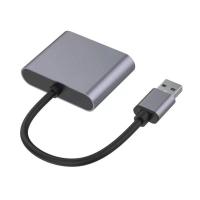 USB VGA HD สายอะแดปเตอร์รองรับตัวแปลงวิดีโอสัญญาณเสียงสำหรับซิงค์ VGA ที่รองรับ HDMI สำหรับ Windows7/8/10/11 MacOS