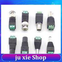 JuXie store 5pcs BNC DC male female power supply Connector 5.5X2.1MM Connectors Coax Cat5 adapter 12V Male CCTV Camera for Led Strip Light