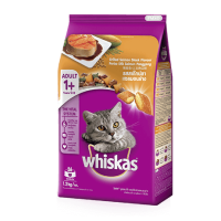 Whiskas Adult วิสกัส อาหารแมวโต รสแซลมอนสเต็ก 1.2 KG