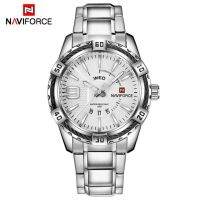 ⌚NAVIFORCE นาฬิกานาฬิกาควอซ์ผู้ชายนาฬิกาผู้ชายสีทองผู้ชายแฟชั่นหรูหราใหม่โลหะกันน้ำไม่ขึ้นสนิม