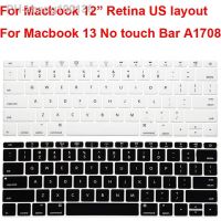 For Macbook 12 Reitna Keyboard Protector US layout Silicone Cover Guard for Macbook Pro 13 No touch bar Keyboard A1708 US Style