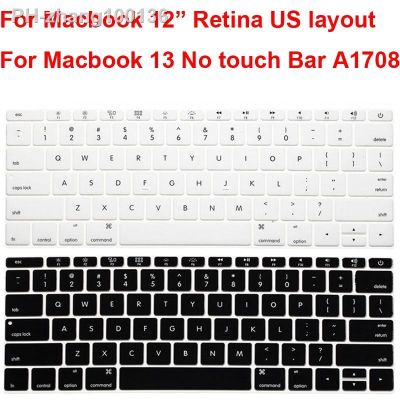 For Macbook 12 Reitna Keyboard Protector US layout Silicone Cover Guard for Macbook Pro 13 No touch bar Keyboard A1708 US Style