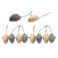 10 Pieces Mouse Cat Catnip Toy Kitten Mice Toys Plush Cat Toys for Cats Kittens Holiday Gifts Toys