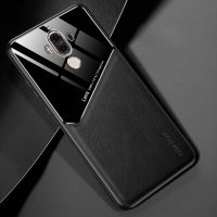 สำหรับ Huawei Mate 9 PRO เคสโทรศัพท์หนังหรูหราอะคริลิคสีตัดกันปกป้องกล้อง Alas Magnetik ป้องกันรอยขีดข่วนกันกระแทกด้านหลัง