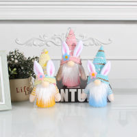 Party Scene Layout Blue Goblin Doll Easter Decorations Faceless Doll Display Window Pendant With Light Easter Light Rabbit Small Hanger