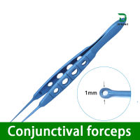 Ophthalmicroconjunctival Forceps Titanium Alloy Straight Head Instrument Clip Conjunctival Tissue Forceps Ophthalmic Tool