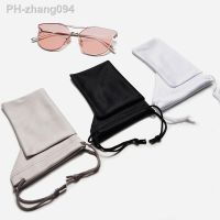 Soft Cloth Glasses Bag Sunglasses Case Waterproof Dustproof Eyeglasses Pouch Eyewear Accessories Black White Gray Sunglasses Bag