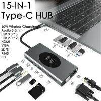 ASHANTIE 4in 1/5in 1/6in1 10 In 1ชนิด C เพื่อ VGA USB 3.0อะแดปเตอร์ที่ชาร์จแบบไร้สายแล็ปท็อปเครื่องอ่านการ์ด USB C ฮับ Type C ไปยัง HDMI Type C ฮับด็อค USB C Splitter