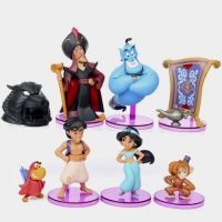 (กรุงเทพ) ALADDIN อะลาดิน Disney Princess Figure Toy Jasmine Evil Monkey Tiger Aladdin and the Lantern PVC Figure 8/set c