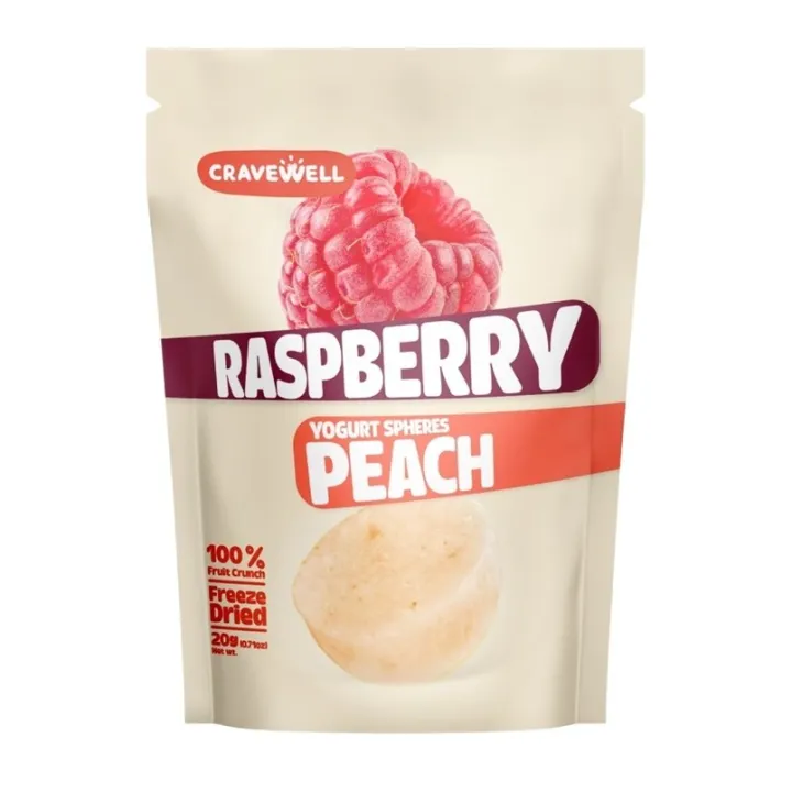 Cravewell Raspberry Peach Yogurt Sphere Fruit Crunch 20g Lazada PH
