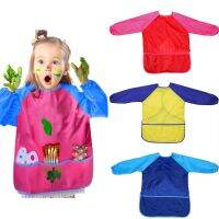 ❇☜♘ Children Long Sleeve School Bib Art Smock With Storage Pocket Painting Apron Waterproof For Kids