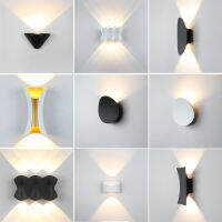 No Stroboscopic Modern Minimalist Wall Lamp Black White Aisle Staircase Decorative Sconace Lamp Bedside Led Reading Lights 220V