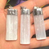 ธรรมชาติ Selenite Rod หยาบยิปซั่มคริสตัลไม่สม่ำเสมอคอลัมน์ไม่มีหิน Yogi Reiki Healing ตัวอย่างจี้