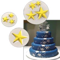 【CW】 Star Five-Pointed Silicone Mold Fondant Decorating Tools Chocolate Baking Gumpaste