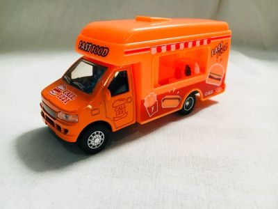 โมเดลรถฟู้ดทรัค รถขายพิชซ่า Food Truck Model รถของเล่นเด็ก