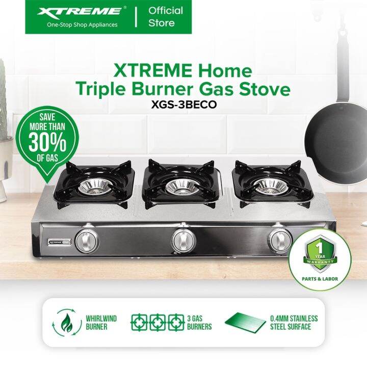 XTREME HOME 3Burner Gas Stove Save more than 30 of Gas with Automatic