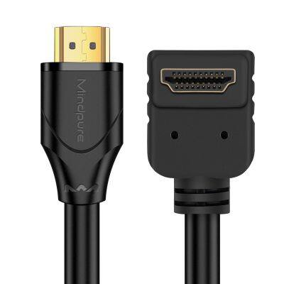 Kabel kompatibel HDMI sudut 90 derajat 4K 60Hz 1m 3 m kabel sudut kanan kompatibel dengan 4K Ultra HD untuk kamera TV PS4 PS5