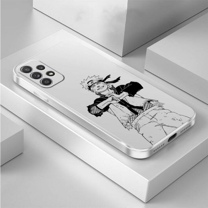 shine-electron-kakashi-naruto-เคสมือถือชุบโลหะสำหรับ-samsung-คาคาคาคาชิ-นารูโตะ-a51-a52-a50-a72-a71-a32-a33-a30-a73-a53โลหะรู้สึกซิลิโคนสีเงิน