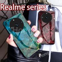 เคสสำหรับ Realme 11Pro + 5G 11Pro Pro + Proplus Proplus Realme11Pro หินอ่อนสุดหรูเคสโทรศัพท์กระจกเทมเปอร์นุ่ม TPU ขอบฝาหลังป้องกันการกระแทก