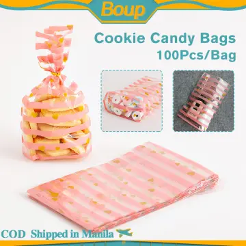 200pcs Heat Seal Candy Packaging Bag - Translucent Plastic Bakery Gift Bags  4x9.5cm
