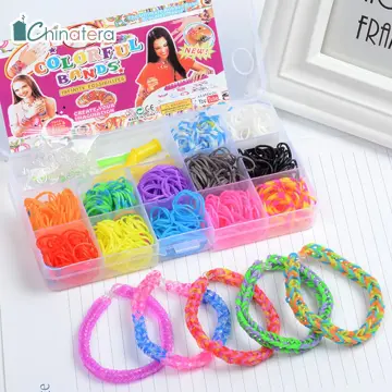 2069 Pcs Rubber Band Bracelet with Beads Kit, TSV Rainbow Assorted 28  Colors Loom Bands Kit for Arts Crafts - Walmart.com