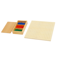 Montessori แหล่งข้อมูลการเรียนรู้คณิตศาสตร์สำหรับเด็ก Wood Square Root Board รูปแบบอุปกรณ์การศึกษาสำหรับประถมศึกษา