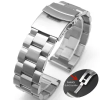 18mm 20mm 22mm 24mm Solid Buckle Metal Strap Stainless Steel Bracelet for Samsung Watch 3 Band for Huawei Watch Luxury Wristband Straps