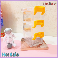 ของขวัญคริสต์มาส Cadiav โปร่งใสขนาดเล็กการ์ตูนทรัมเป็ตกล่องเก็บของโต๊ะสำนักงานนักเรียนกล่องเครื่องประดับกล่องเก็บแบบพกพา