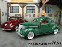 1939 CHEVROLET COUPE : Scale 1:24 Diecast Model โมเดลรถคลาสิค โมเดลรถโบราณ เชฟโรเล็ตคูเป้