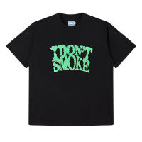 DONSMOKE (DSM) 21SS Refuse To Smoke เสื้อยืดแขนสั้น,เสื้อยืดโฟมเมฆน้ำขึ้นน้ำลงประจำชาติ