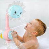 ❁✟♚ Baby Shower Faucet Squirting Sprinkler Sunflower Toys Strong Suction children 39;s Bathroom Water Game Play Manual Pressure Spray