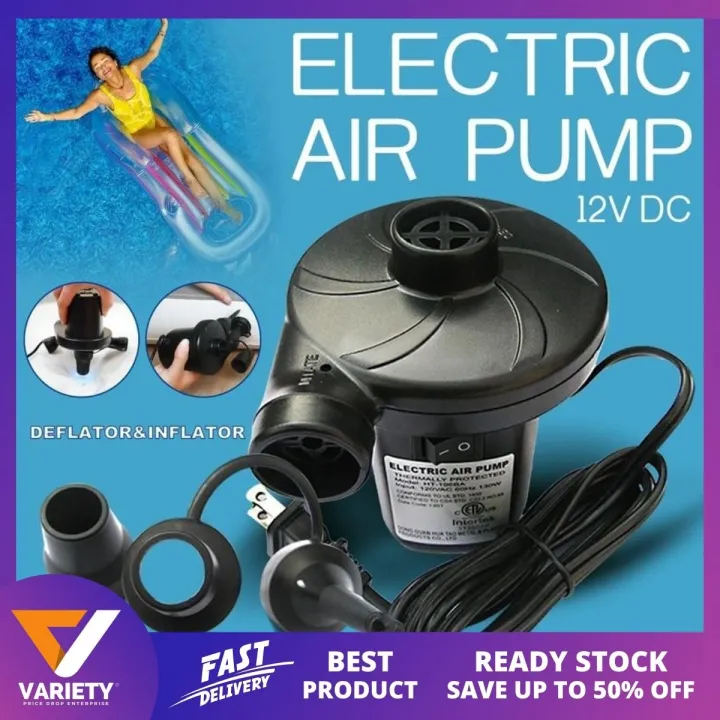 Electric Air Pump Agptek Portable Quick Fill Air Pump With 3 Nozzles 110v Ac12v Dc Perfect 7518