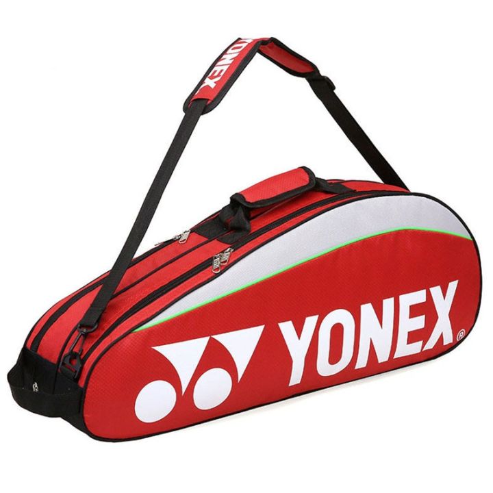 yonex-ไม้ตี3กระเป๋าแบดมินตันพร้อมช่องใส่รองเท้าไม้เทนนิสสควอชดั้งเดิมกระเป๋ากีฬาผู้ชายผู้หญิง
